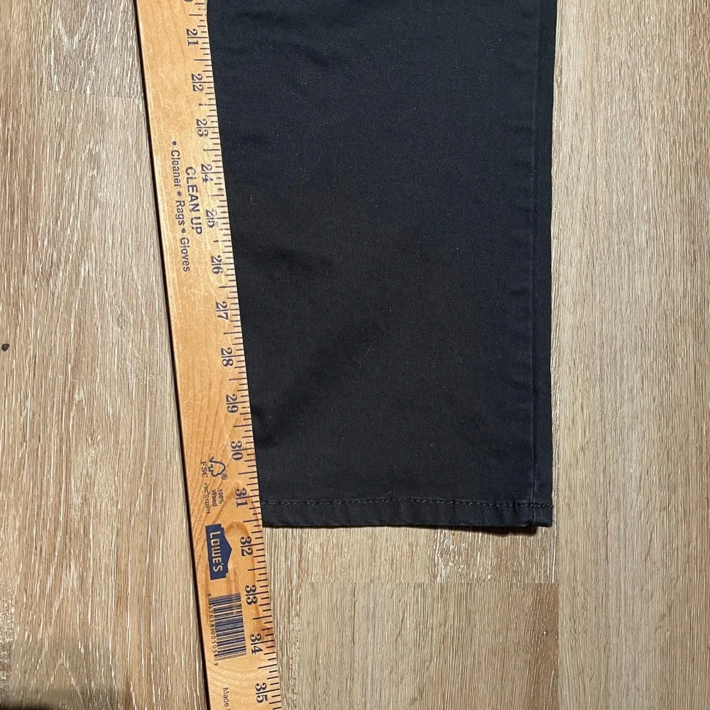 Wrangler Straight Fit Black Pants Mens‎ 34x32 Cotton Blend Casual EUC